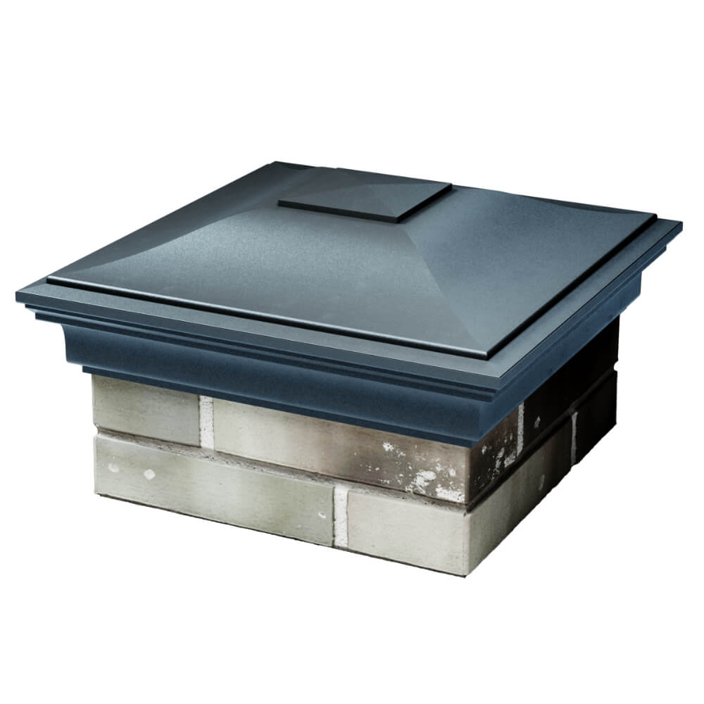 Колпак Zking Монблан Серый на столб 1.5х1.5 кирпича (385х385мм) в Сочи фото