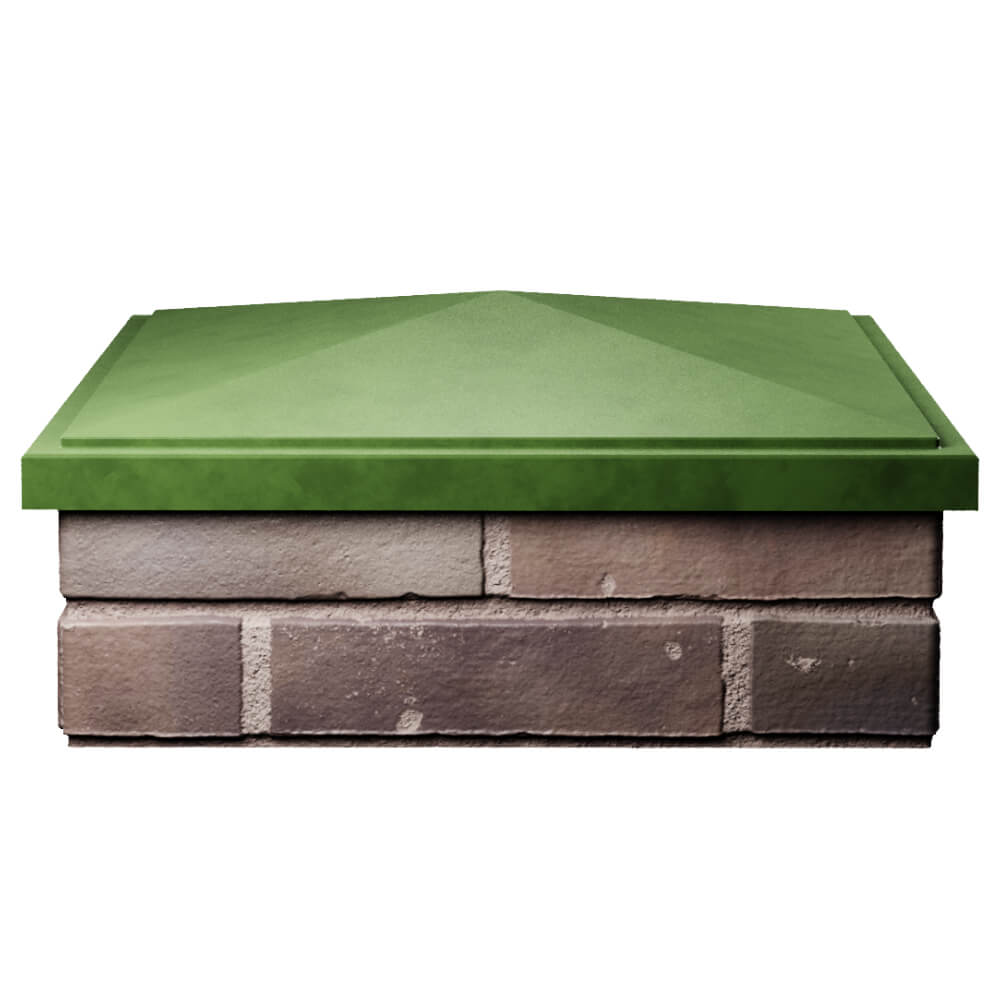 Колпак Zking БонаМоно Зеленый на столб 2х2 кирпича (515х515, 530х530мм) Сочи фото