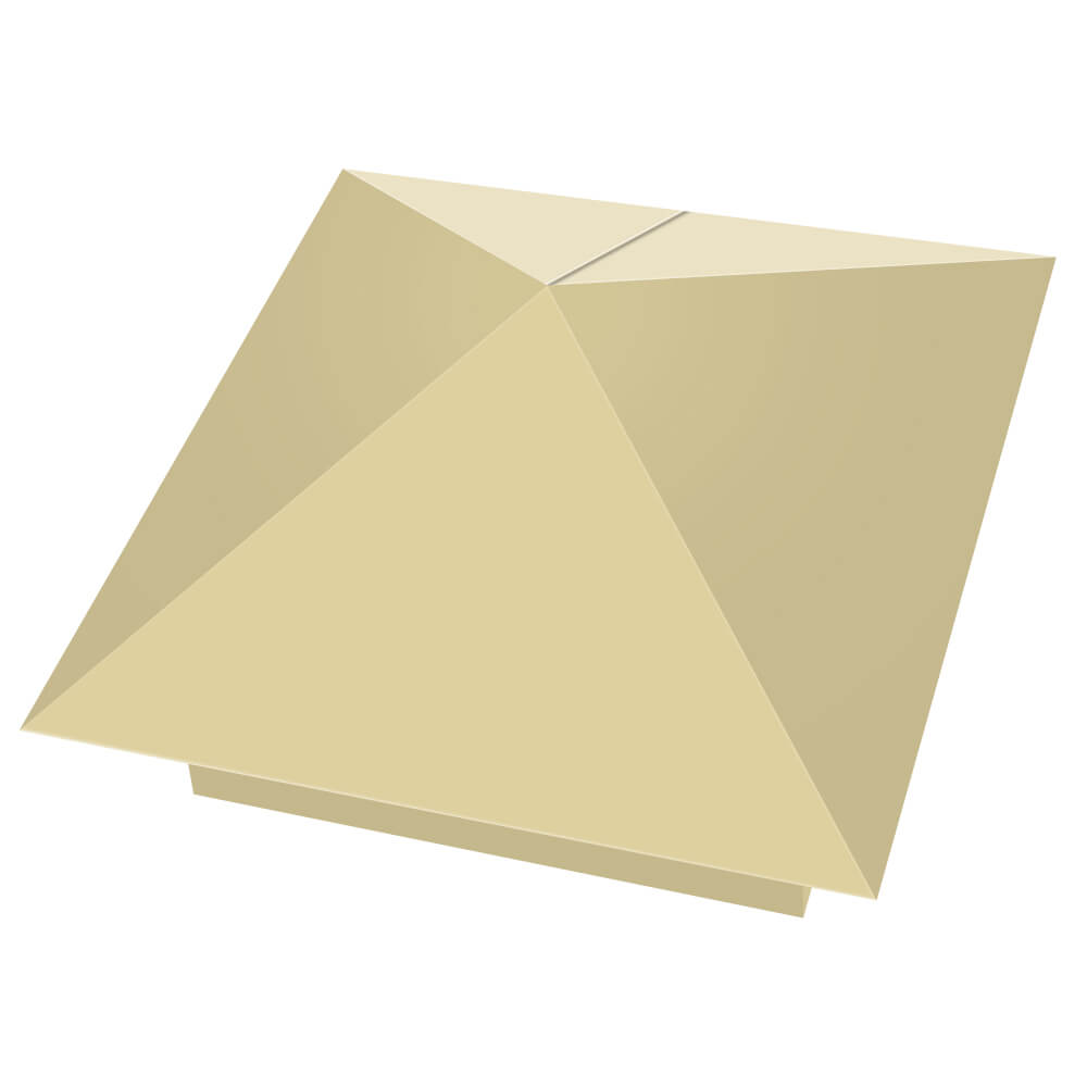 Колпак металлический 400х400мм RAL1014 Бежевый заборный Сочи фото