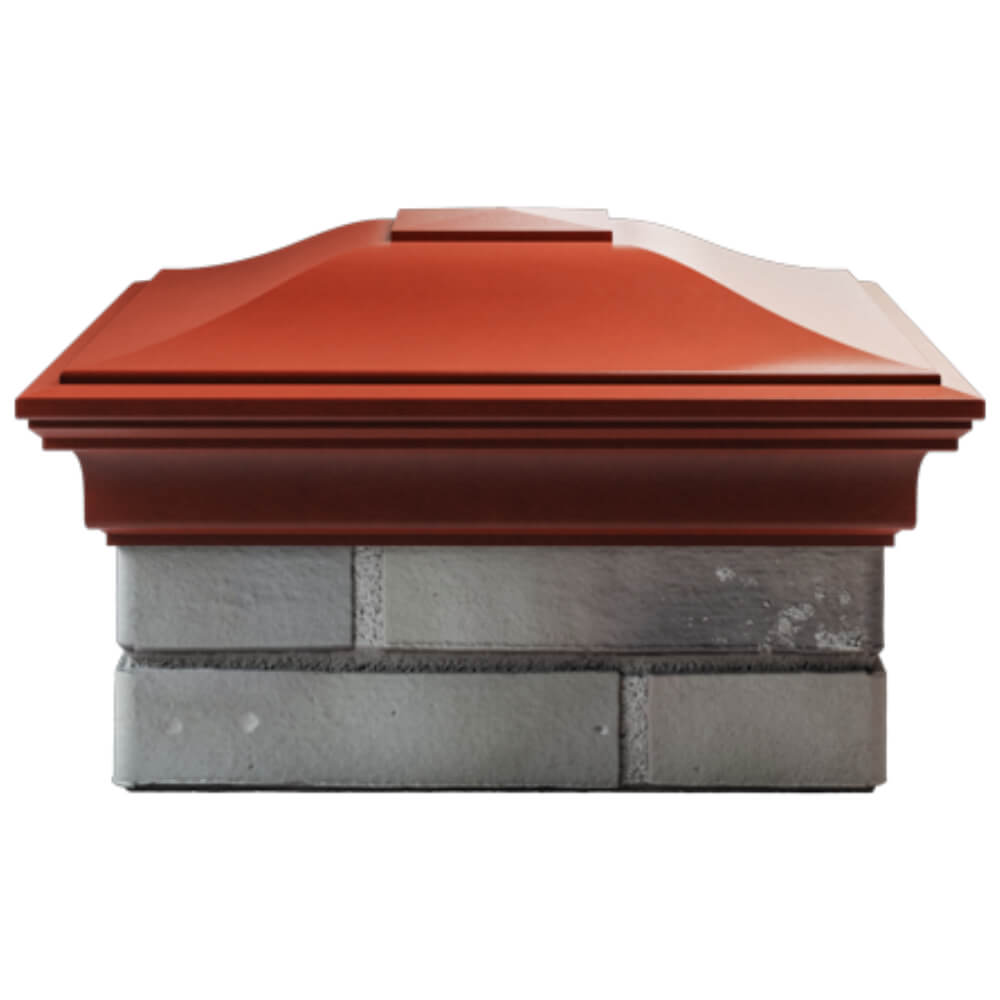 Колпак Zking Монблан Красный на столб 1.5х1.5 кирпича (385х385мм) Сочи фото