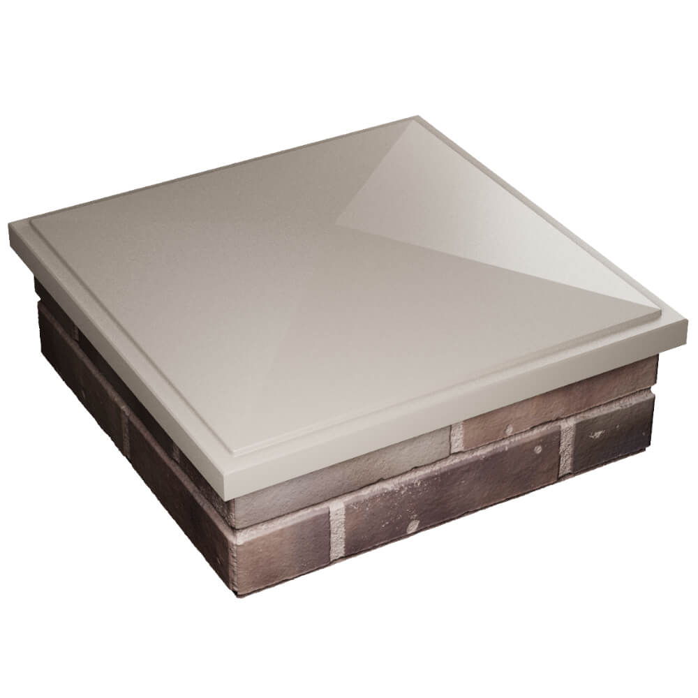 Колпак Zking БонаМоно Бежевый на столб 2х2 кирпича (515х515, 530х530мм) в Сочи фото