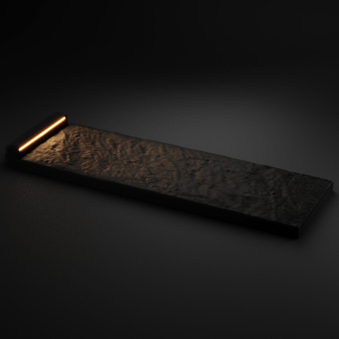 LED Светильник для шаговой плиты STONE Черный Сланец 330х75х98мм в Сочи фото