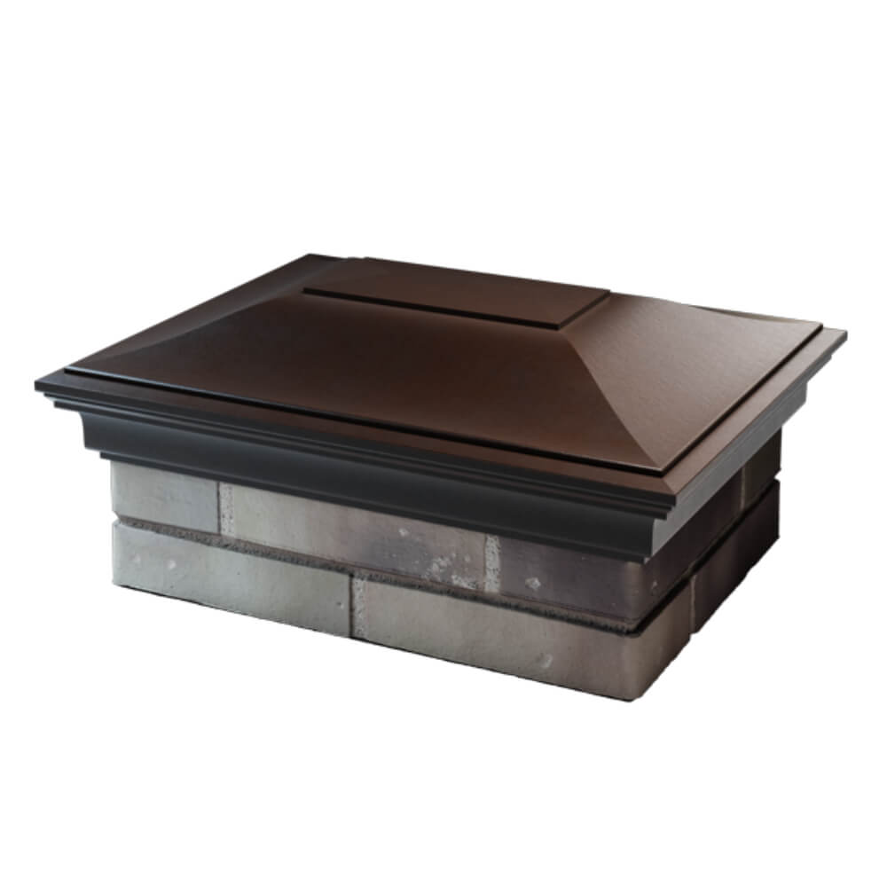 Колпак Zking Монблан Коричневый на столб 2х1.5 кирпича (515х385мм) в Сочи фото