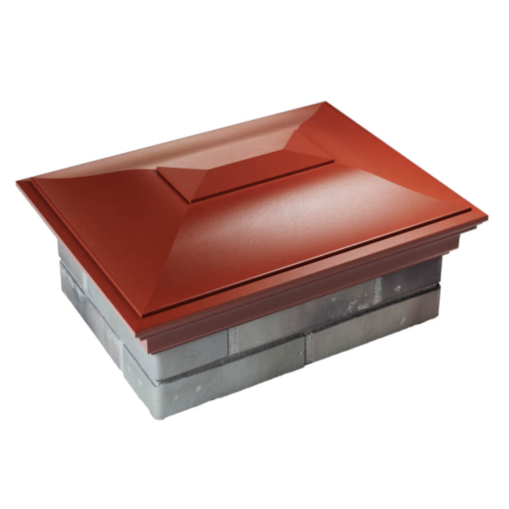 Колпак Zking Монблан Красный на столб 2х1.5 кирпича (515х385мм) Сочи фото