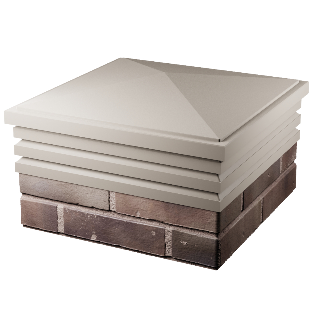 Колпак Zking Бона ХайТек Бежевый на столб 2х2 кирпича (513х513мм) в Сочи фото