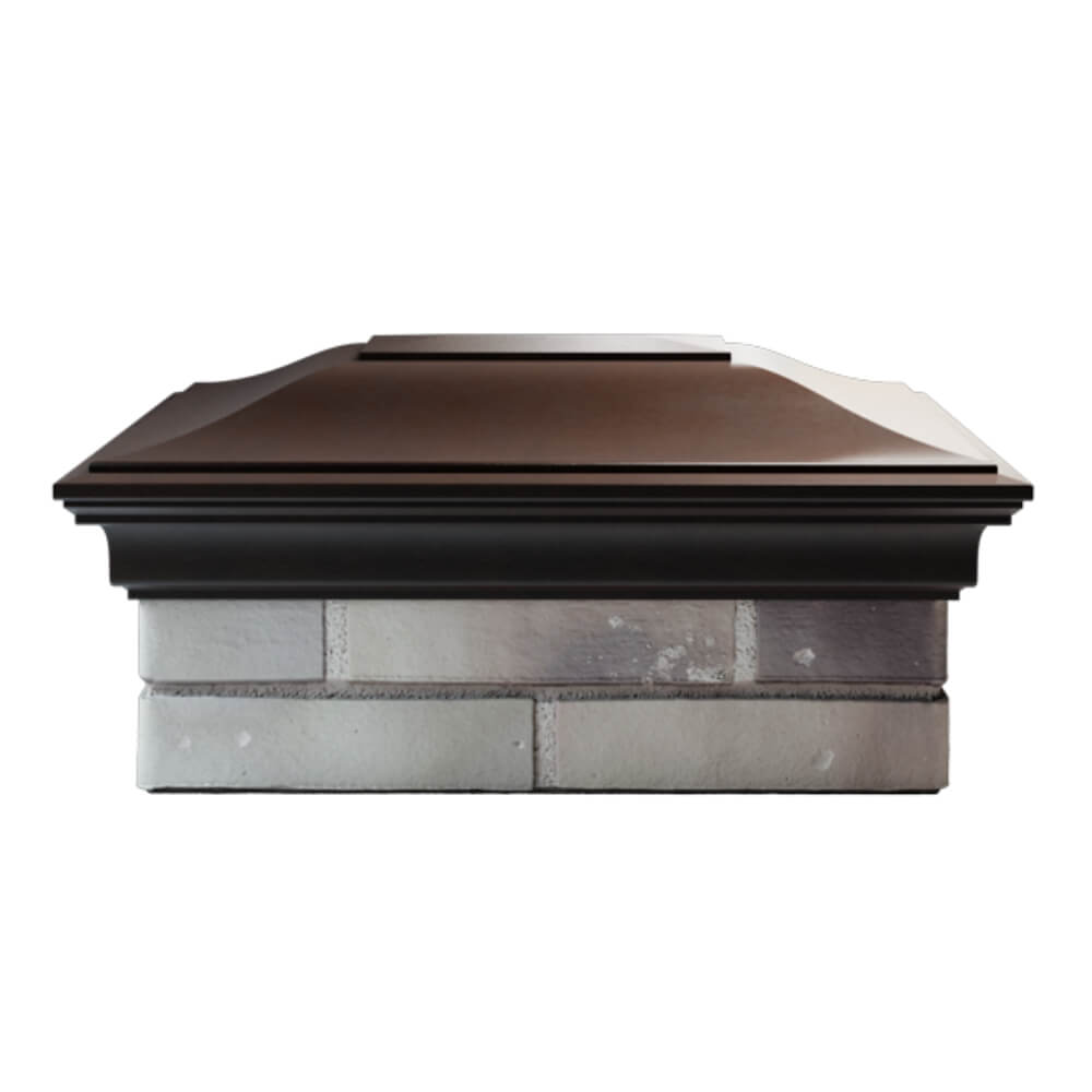 Колпак Zking Монблан Коричневый на столб 2х1.5 кирпича (515х385мм) в Сочи фото