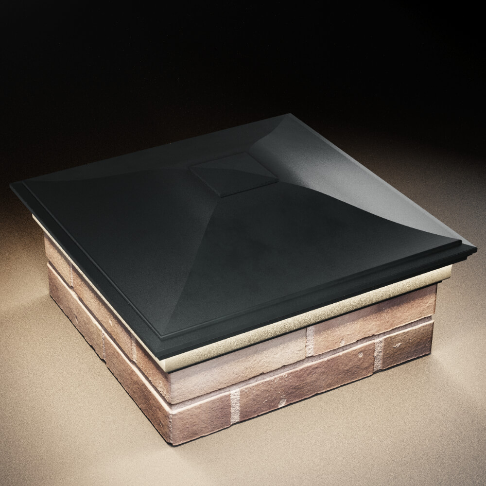 Колпак Zking Монблан Черный на столб 2х2 кирпича (515х515мм) c подсветкой в Сочи фото