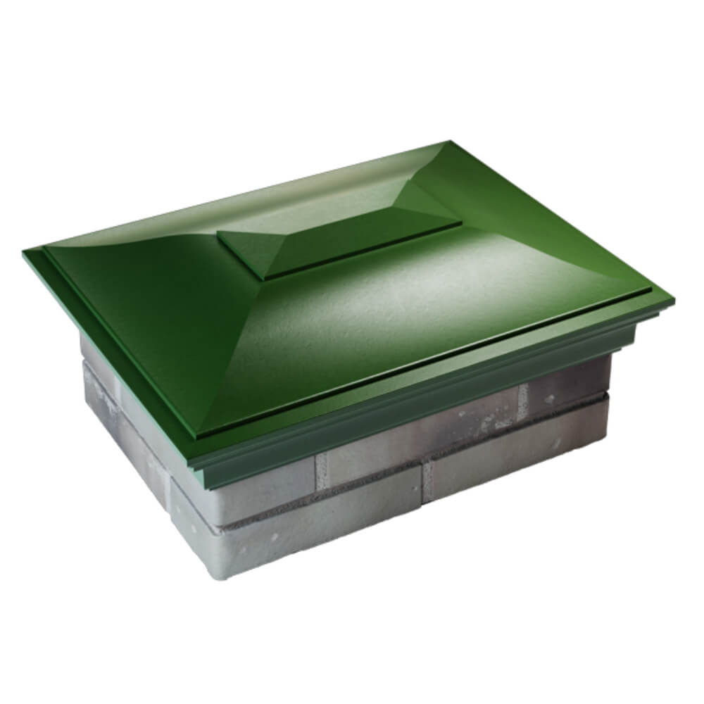 Колпак Zking Монблан Зеленый на столб 2х1.5 кирпича (515х385мм) Сочи фото