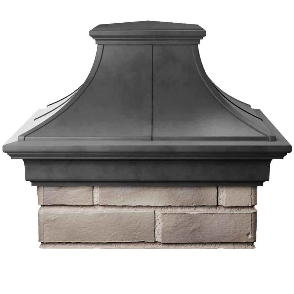 Колпак Zking Монблан Премиум Серый на столб 1.5х1.5 кирпича (385х385мм) Сочи фото