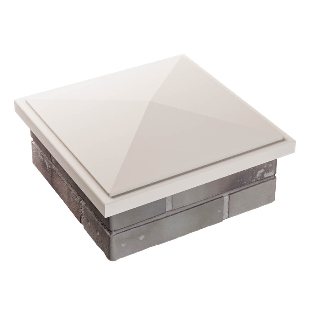 Колпак Zking БонаМоно Бежевый на столб 1.5х1.5 кирпича (385х385, 400х400мм) в Сочи фото