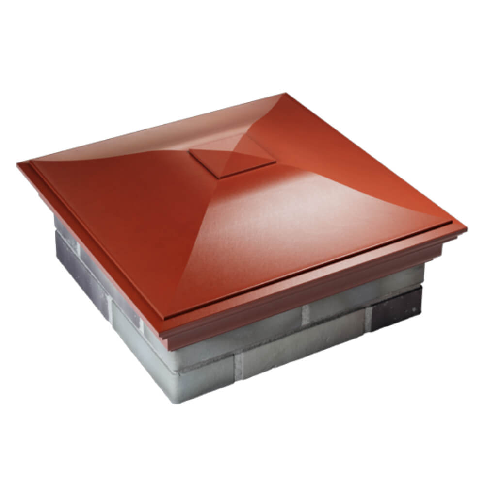 Колпак Zking Монблан Красный на столб 2х2 кирпича (515х515мм) Сочи фото