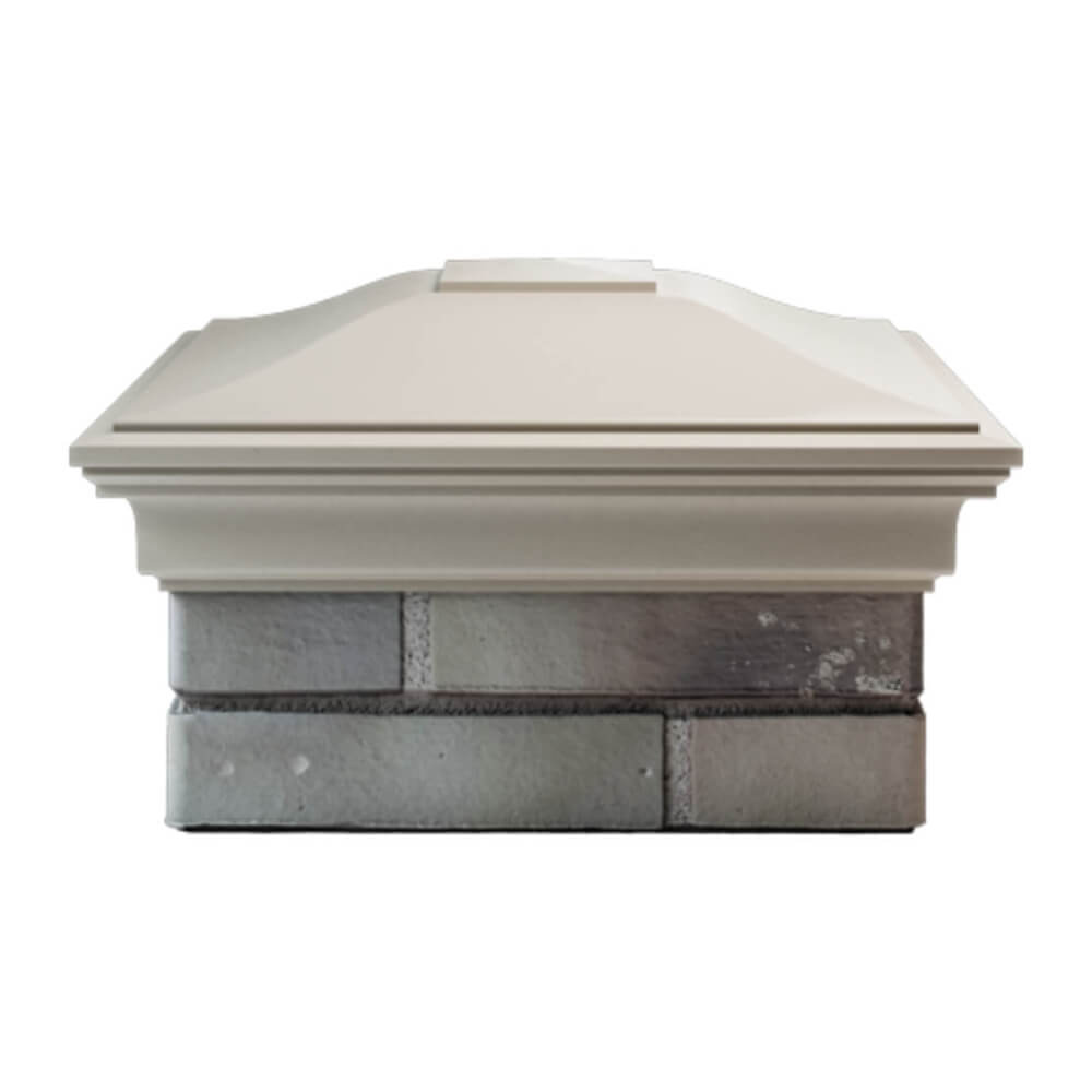 Колпак Zking Монблан Бежевый на столб 1.5х1.5 еврокирпича 0.7НФ (355х355мм) Сочи фото