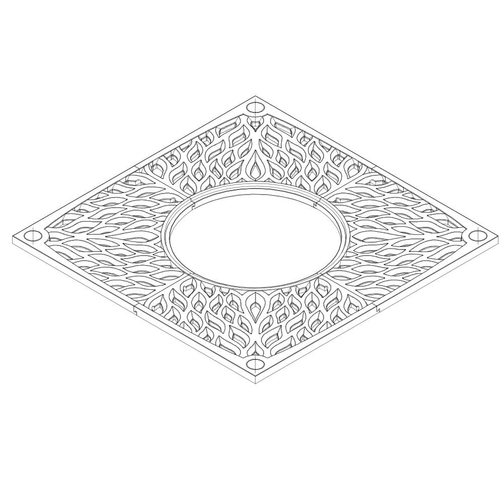 Приствольная решетка для дерева ZKING CRUST 2х2м Черная в Сочи фото