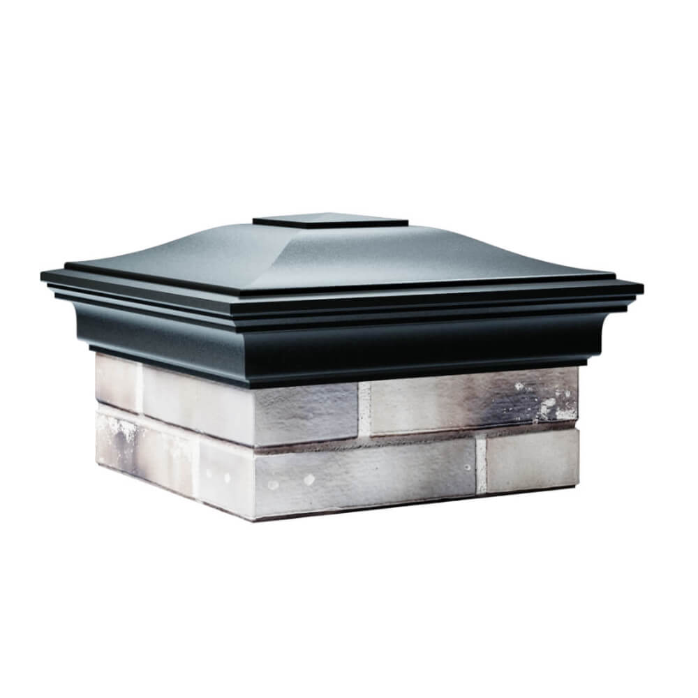 Колпак Zking Монблан Черный на столб 1.5х1.5 еврокирпича 0.7НФ (355х355мм) в Сочи фото