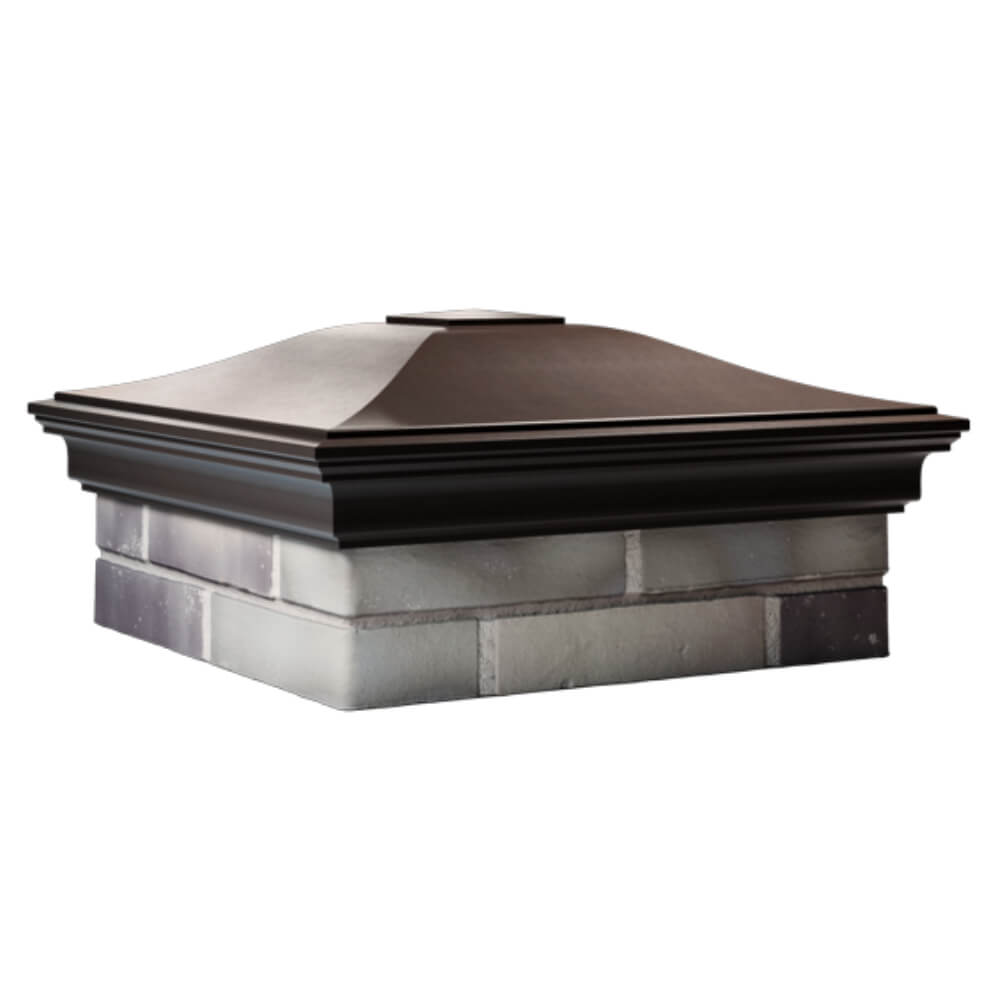 Колпак Zking Монблан Коричневый на столб 2х2 кирпича (515х515мм) в Сочи фото