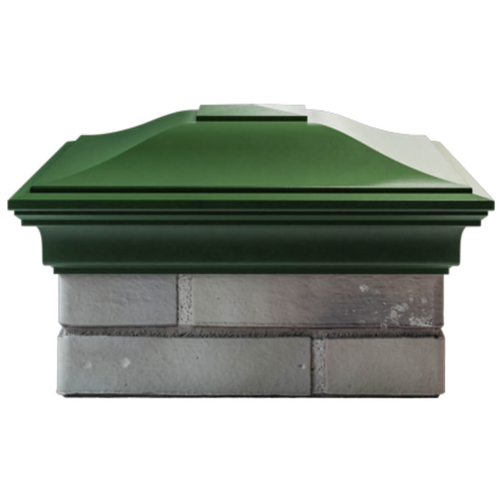 Колпак Zking Монблан Зеленый на столб 1.5х1.5 кирпича (385х385мм) Сочи фото