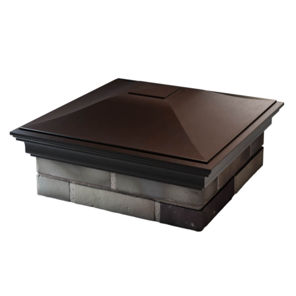 Колпак Zking Монблан Коричневый на столб 2х2 кирпича (515х515мм) в Сочи фото