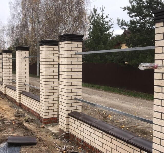 Колпак Zking Бона ХайТек Коричневый на столб 1.5х1.5 кирпича (385х385мм) в Сочи фото