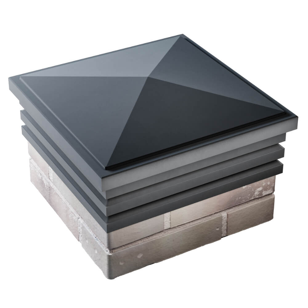 Колпак Zking Бона ХайТек Серый на столб 1.5х1.5 кирпича (385х385мм) в Сочи фото