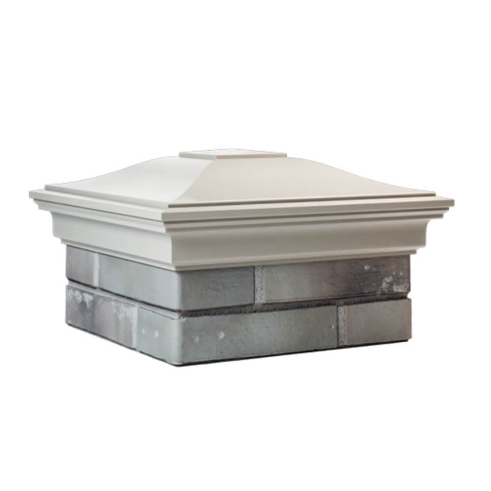 Колпак Zking Монблан Бежевый на столб 1.5х1.5 еврокирпича 0.7НФ (355х355мм) в Сочи фото