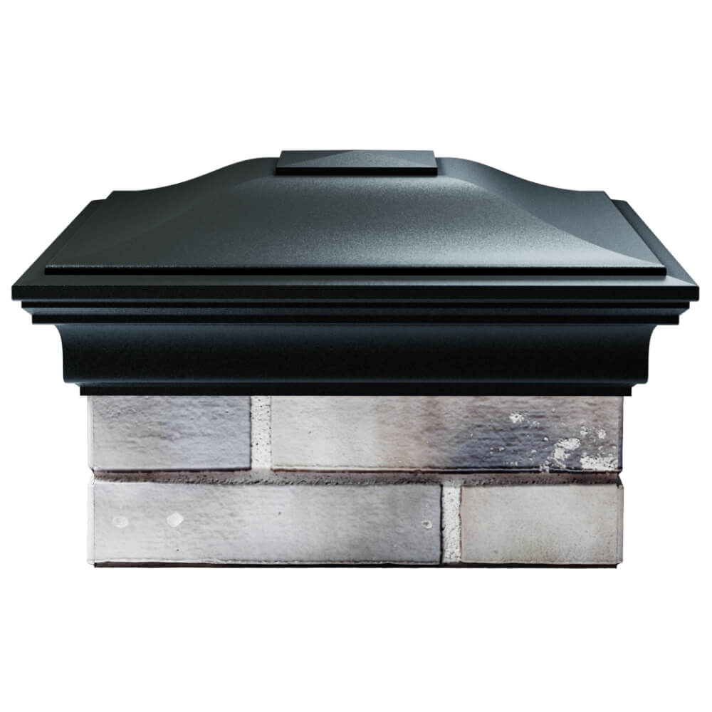 Колпак Zking Монблан Черный на столб 1.5х1.5 кирпича (385х385мм) Сочи фото