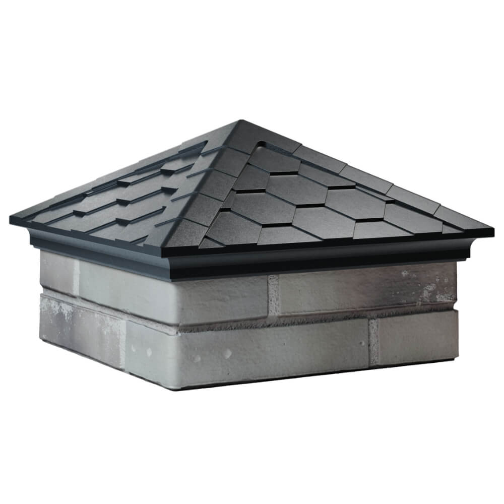 Колпак Zking Эверест Черный на столб 1.5х1.5 кирпича (390х390мм) в Сочи фото