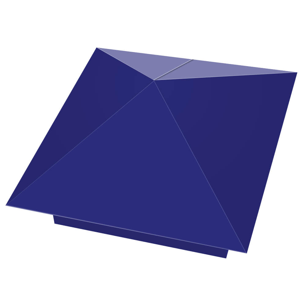 Колпак металлический 400х400мм RAL5002 Синий Ультрамарин заборный Сочи фото