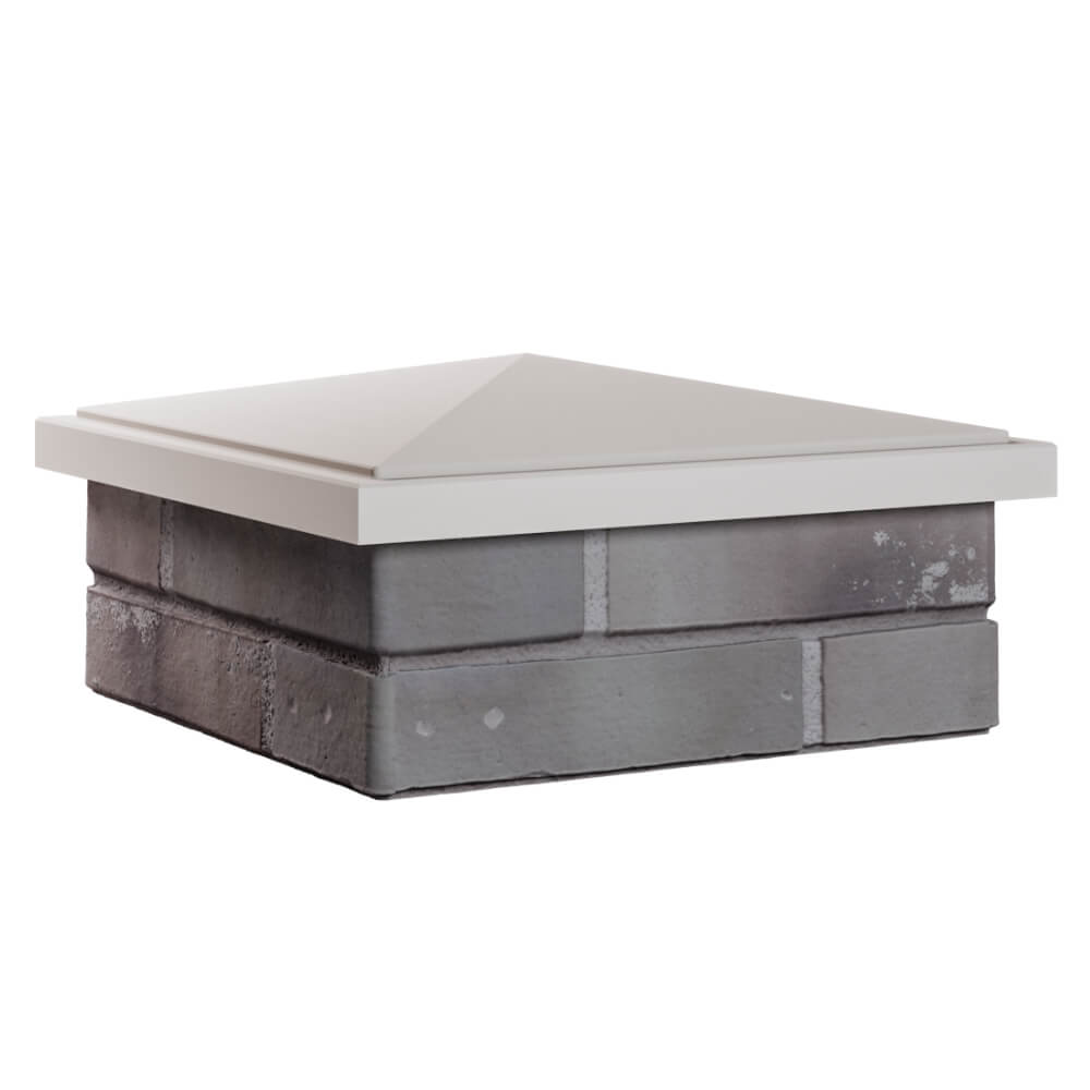 Колпак Zking БонаМоно Бежевый на столб 1.5х1.5 кирпича (385х385, 400х400мм) в Сочи фото