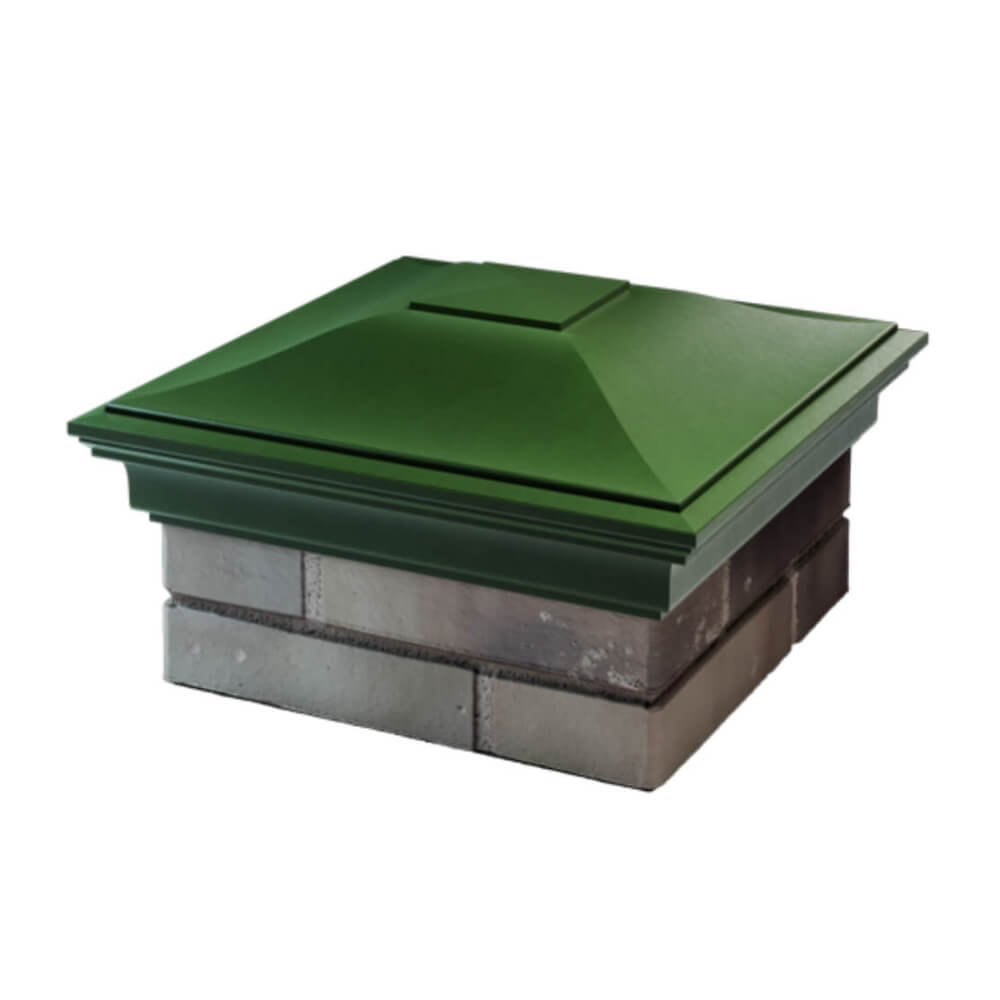 Колпак Zking Монблан Зеленый на столб 1.5х1.5 еврокирпича 0.7НФ (355х355мм) в Сочи фото