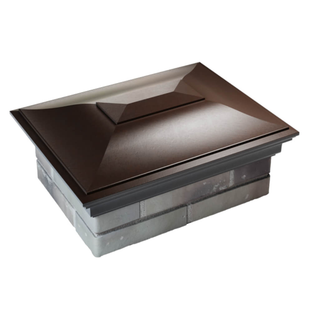 Колпак Zking Монблан Коричневый на столб 2х1.5 кирпича (515х385мм) Сочи фото