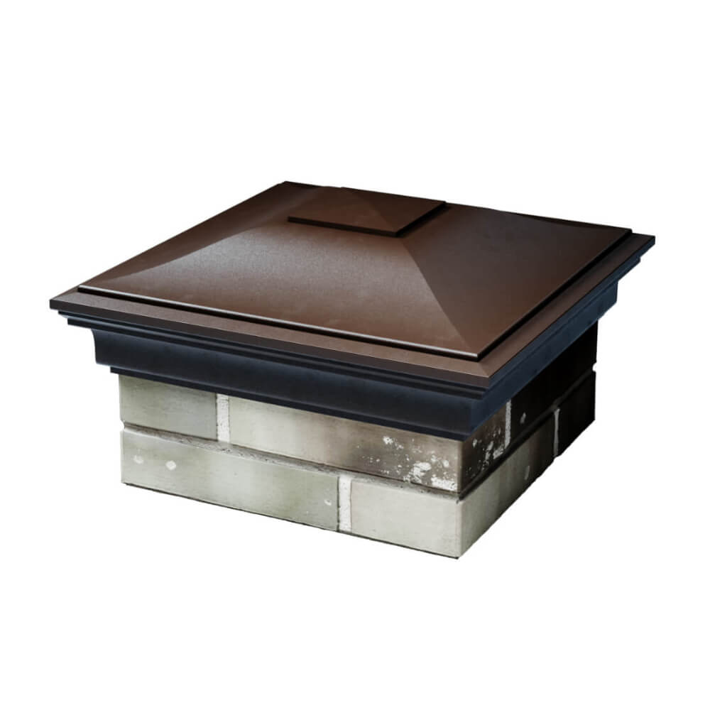 Колпак Zking Монблан Коричневый на столб 1.5х1.5 еврокирпича 0.7НФ (355х355мм) в Сочи фото