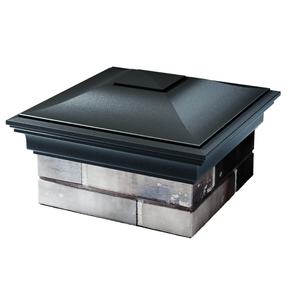 Колпак Zking Монблан Черный на столб 1.5х1.5 кирпича (385х385мм) в Сочи фото