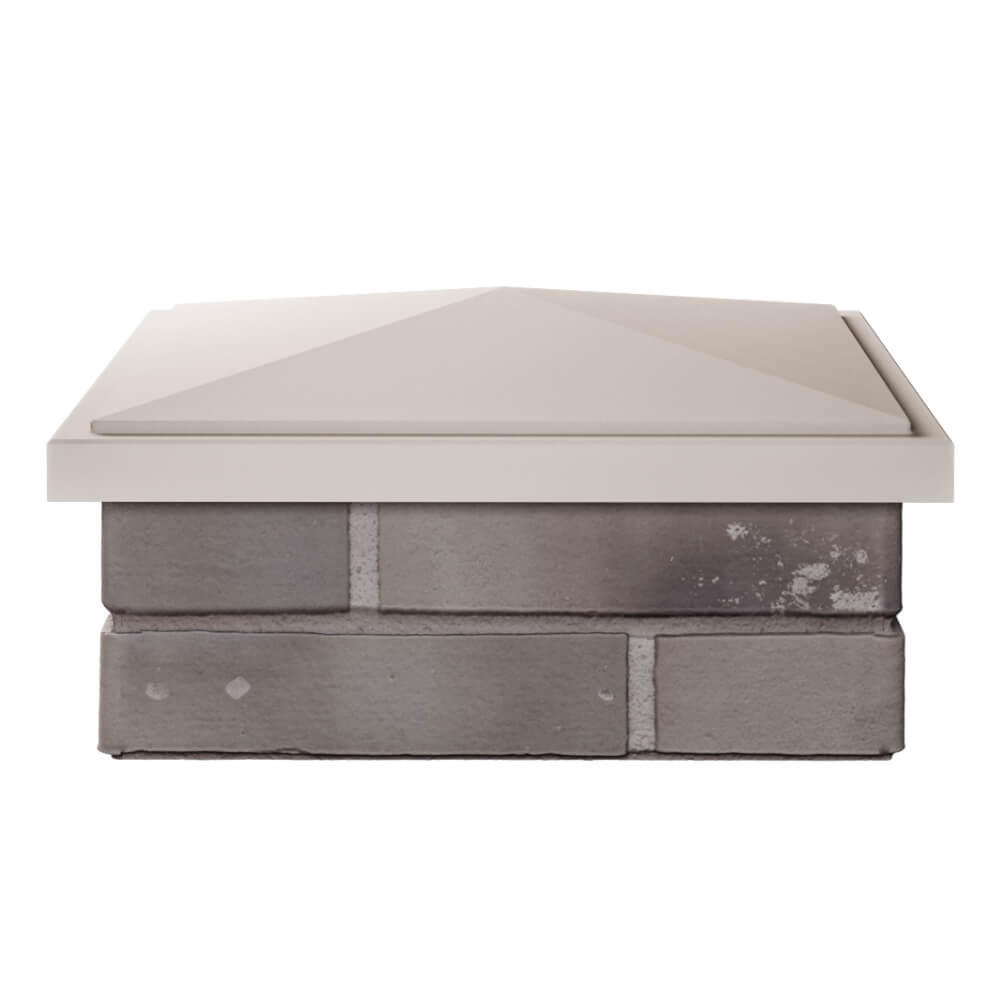 Колпак Zking БонаМоно Бежевый на столб 1.5х1.5 кирпича (385х385, 400х400мм) Сочи фото