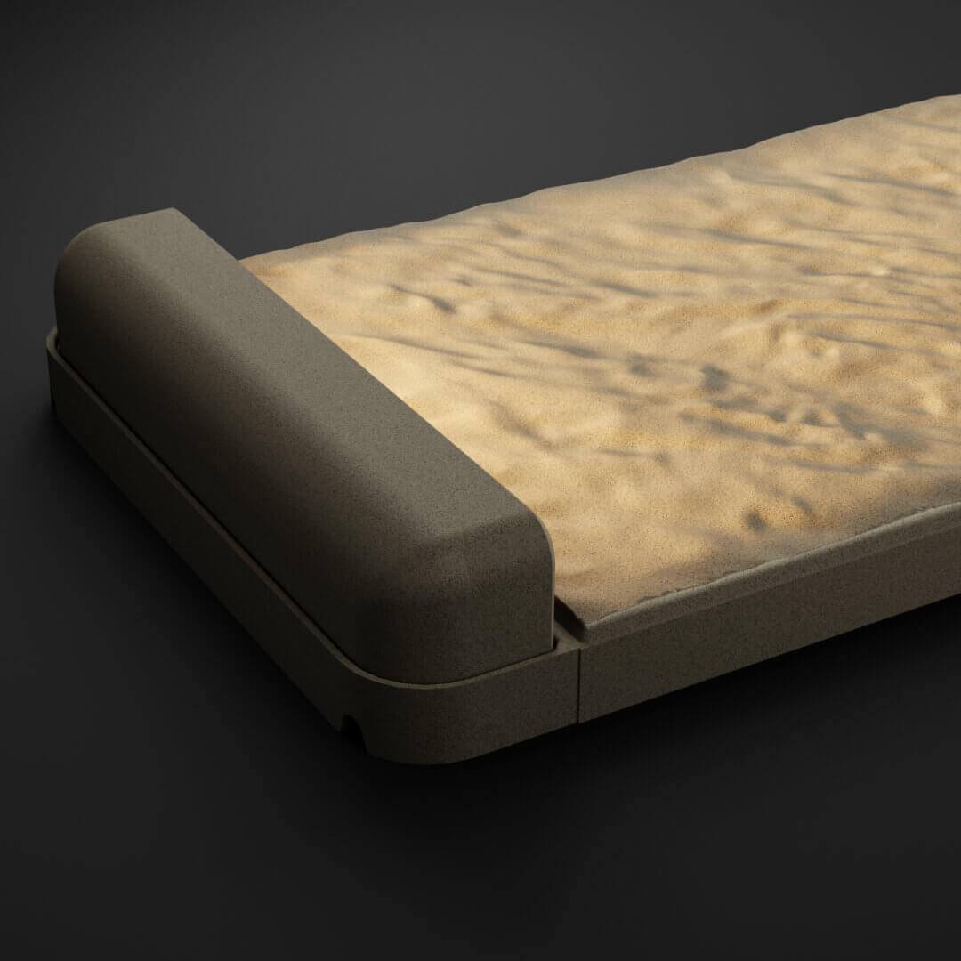 LED Светильник для шаговой плиты STONE Светлая Галька 330х75х98мм в Сочи фото