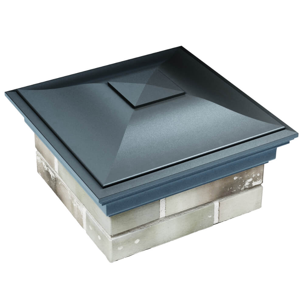 Колпак Zking Монблан Серый на столб 1.5х1.5 кирпича (385х385мм) в Сочи фото