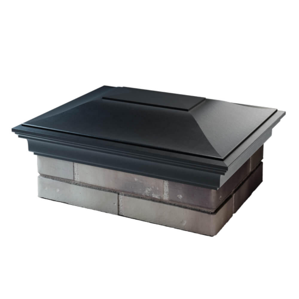 Колпак Zking Монблан Черный на столб 2х1.5 кирпича (515х385мм) в Сочи фото