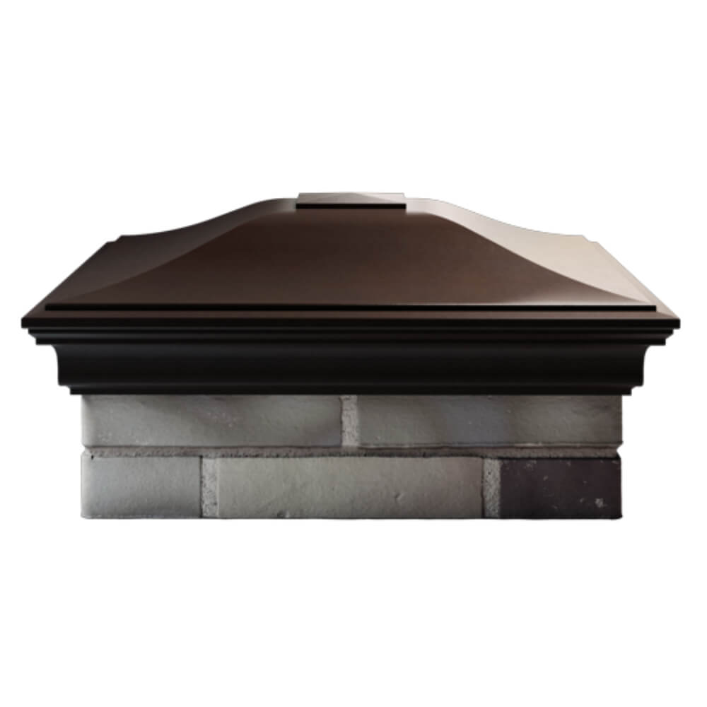 Колпак Zking Монблан Коричневый на столб 2х2 кирпича (515х515мм) в Сочи фото