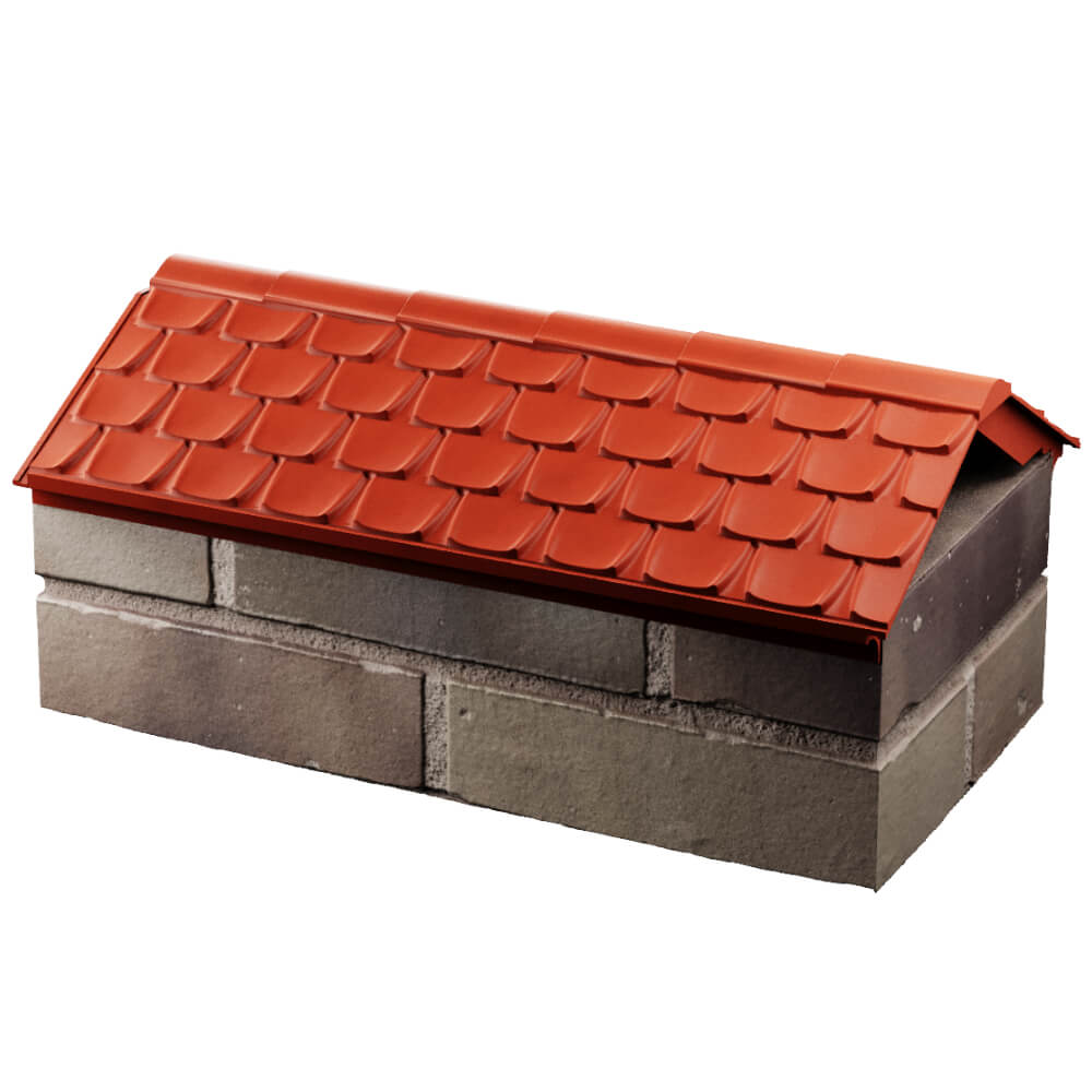 Парапет Zking Эльбрус Красный с посадкой на 1 кирпич (255мм) в Сочи фото