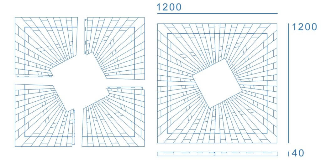 Приствольная решетка для дерева ZKING ATMOSPHERE 1.2х1.2м Бежевая в Сочи фото