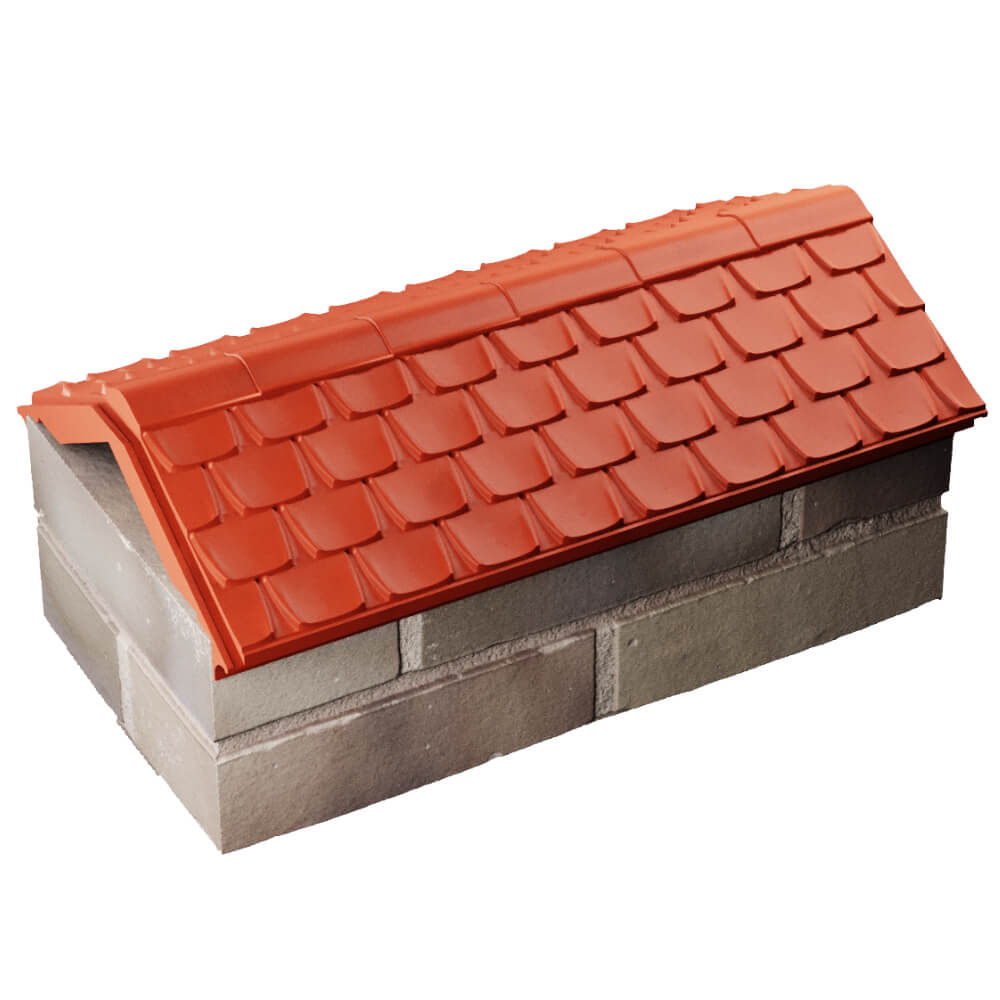 Парапет Zking Эльбрус Красный с посадкой на 1 кирпич (255мм) в Сочи фото