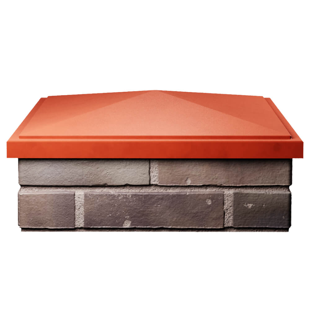 Колпак Zking БонаМоно Красный на столб 2х2 кирпича (515х515, 530х530мм) Сочи фото