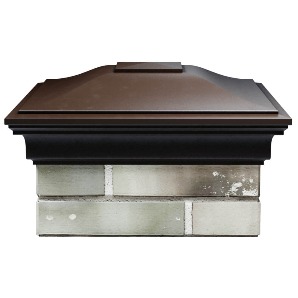 Колпак Zking Монблан Коричневый на столб 1.5х1.5 кирпича (385х385мм) Сочи фото