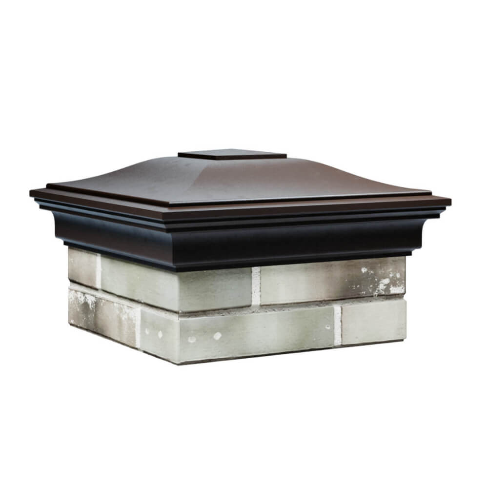 Колпак Zking Монблан Коричневый на столб 1.5х1.5 еврокирпича 0.7НФ (355х355мм) в Сочи фото