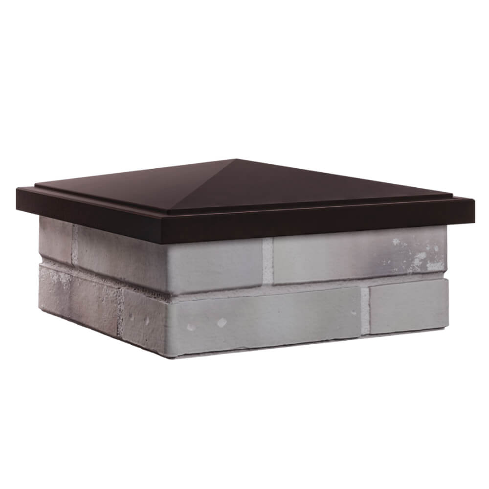 Колпак Zking БонаМоно Коричневый на столб 1.5х1.5 кирпича (385х385, 400х400мм) в Сочи фото