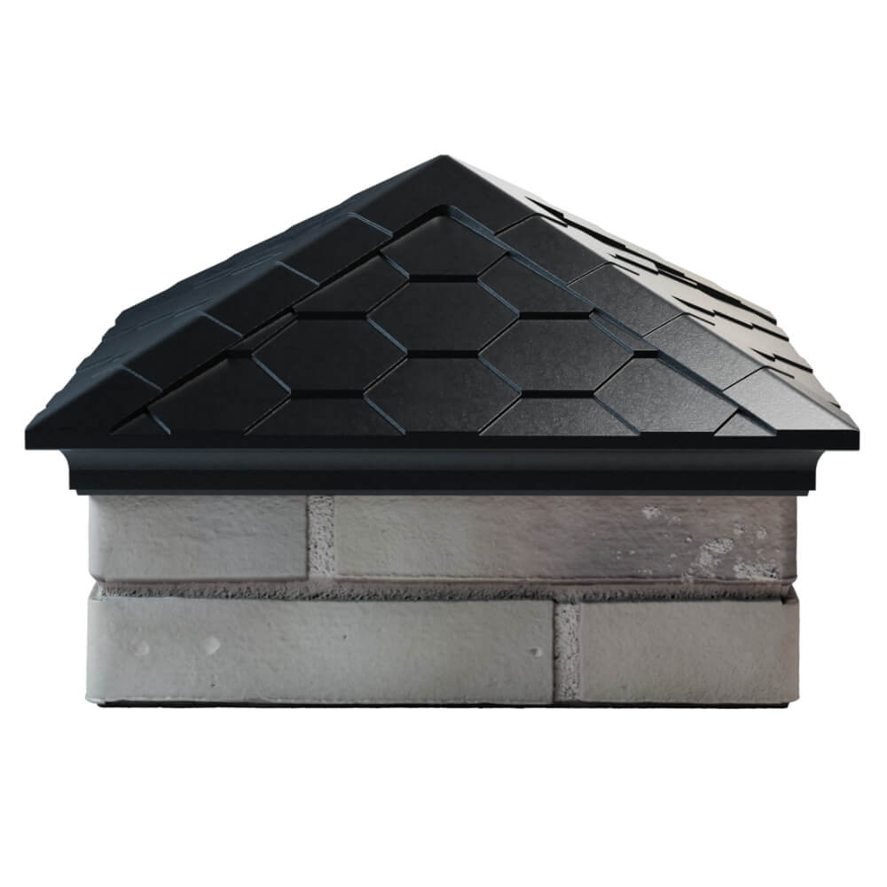 Колпак Zking Эверест Черный на столб 1.5х1.5 кирпича (390х390мм) Сочи фото