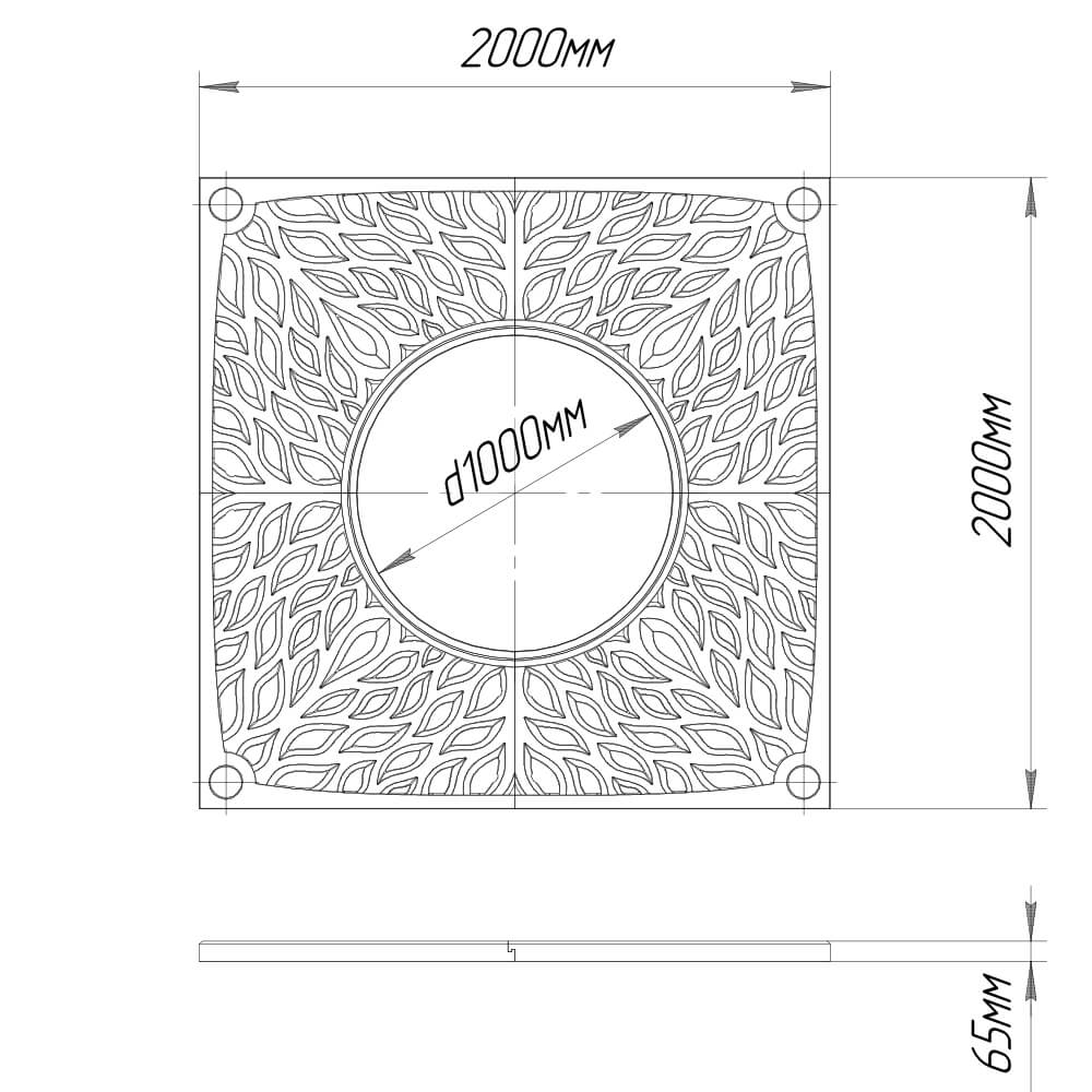 Приствольная решетка для дерева ZKING CRUST 2х2м Черная в Сочи фото