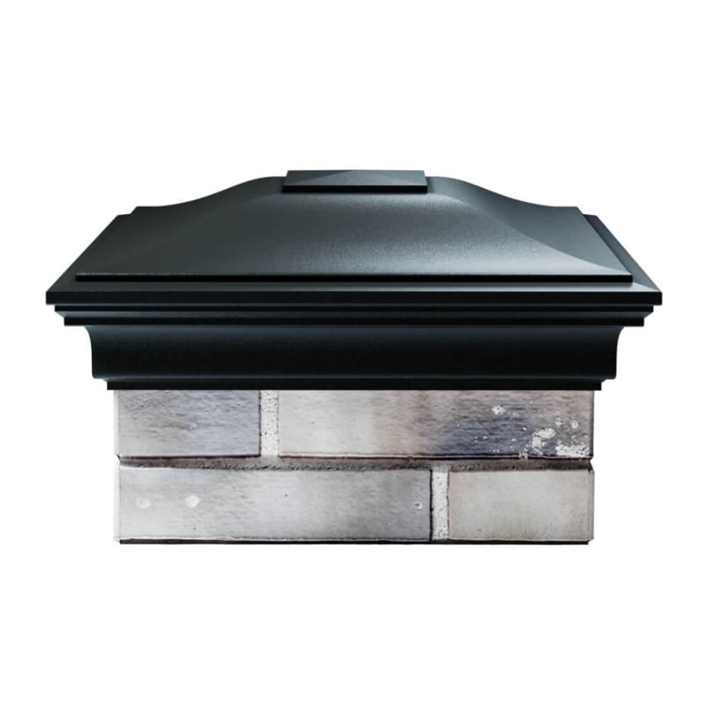 Колпак Zking Монблан Черный на столб 1.5х1.5 еврокирпича 0.7НФ (355х355мм) Сочи фото