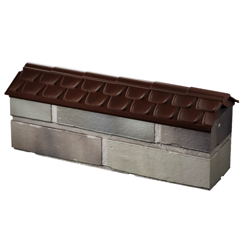 Парапет Zking Эльбрус Коричневый с посадкой на 0.5 кирпича (130мм) в Сочи фото