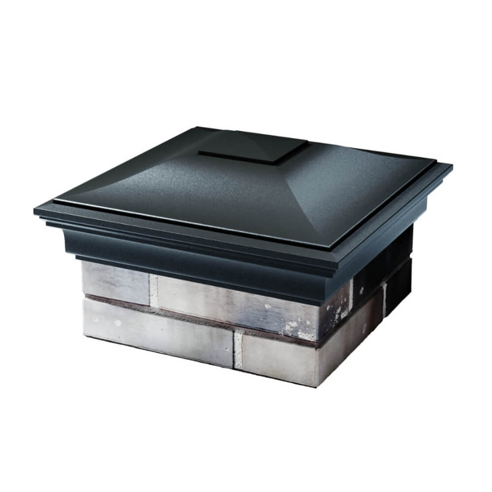 Колпак Zking Монблан Черный на столб 1.5х1.5 еврокирпича 0.7НФ (355х355мм) в Сочи фото