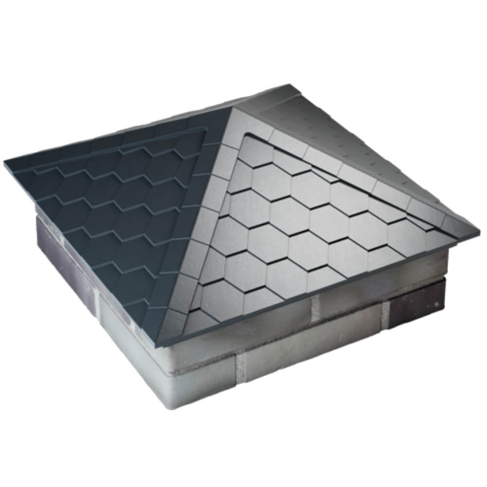 Колпак Zking Эверест Серый на столб 2х2 кирпича (535х535мм) Сочи фото